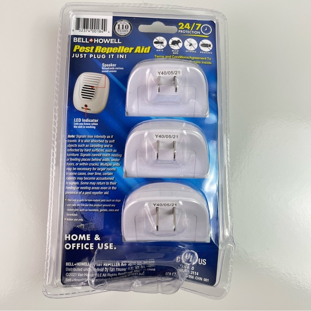Bell & Howell Ultrasonic Pest Repellers 3 pack New in package - Picture 3 of 5